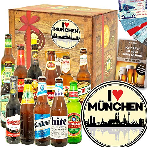 I love München + Geschenk Geburtstag München + Bier Paket Welt von ostprodukte-versand