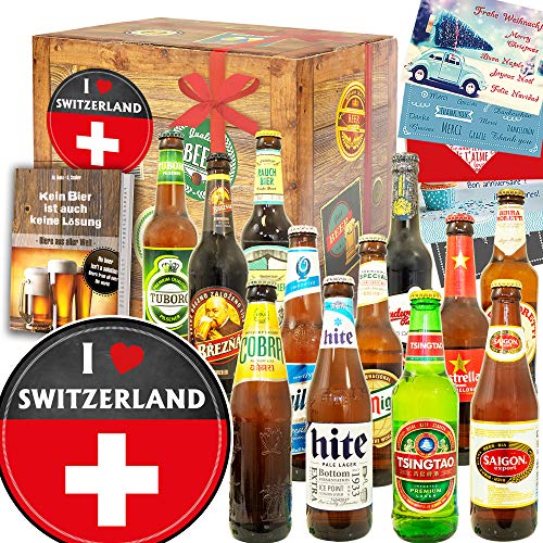 I love Switzerland + Schweizer Geschenkkorb + Biere aus aller Welt von ostprodukte-versand