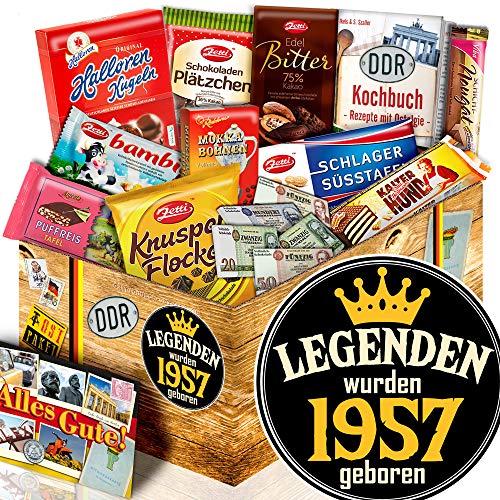 Legenden 1957 ++ Jahrgang 1957 Geschenk ++ Nostalgieset Schokolade von ostprodukte-versand