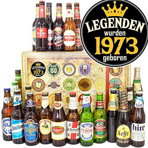 Legenden 1973 / lustige Geschenke für Sie/Bier aus aller Welt 24x / Bier Adventskalender 2024 2025 Männer von ostprodukte-versand