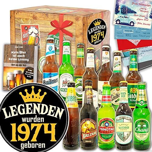 Legenden 1974 ++ 12er Bier Set Welt & DE ++ 50. Geburtstags Geschenk für Sie zum 50. Geburtstag von ostprodukte-versand