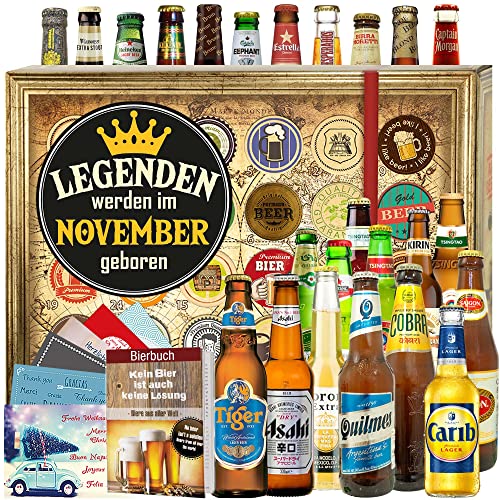 Legenden werden im November geboren/Bier Adventskalender 2024 2025/24 Biere aus der Welt von ostprodukte-versand