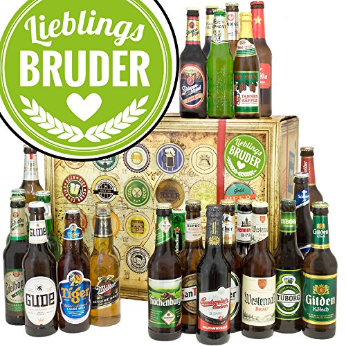 Lieblings-Bruder/Bierset Welt und DE/Geschenke Bruder/Kalender 2024 2025 Weihnachten Bier von ostprodukte-versand