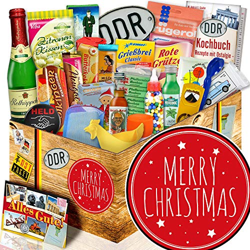 Merry Christmas + Geschenkbox DDR Waren + Geschenk Weihnachten für Frauen von ostprodukte-versand