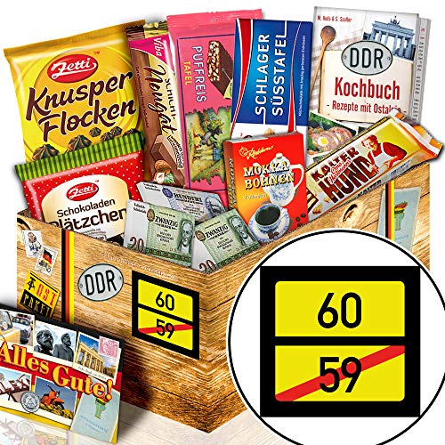 ostprodukte-versand Ortsschild 60 - Geschenke zum 60 Geburtstag Mann - Schokoladen Ossi Paket von ostprodukte-versand