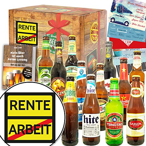 Rente + 12x Biere der Welt + Ruhestand Geschenk Frauen von ostprodukte-versand