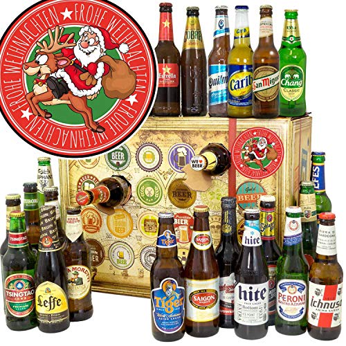 Santa Adventskalender mit Bier + 24 Biere aus der Welt 2024 2025 von ostprodukte-versand