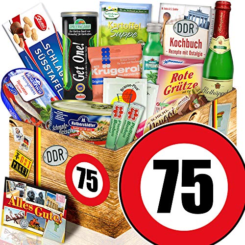 Spezialitätenbox / DDR Geschenkbox L / Zahl 75 / Geschenkideen Vater von ostprodukte-versand