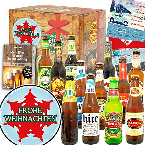 Tannenbaum - Geschenkset zu Weihnachten für Männer - 12x Biere Welt von ostprodukte-versand