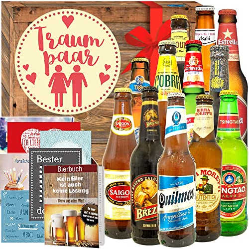 Traumpaar + Geschenk für Paare + 12 x Biere Welt von ostprodukte-versand