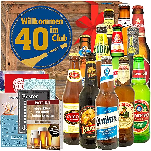 Wilkommen im Club 40 + 12 Biere aus der Welt + Geschenk zum 40 Geburtstag von ostprodukte-versand