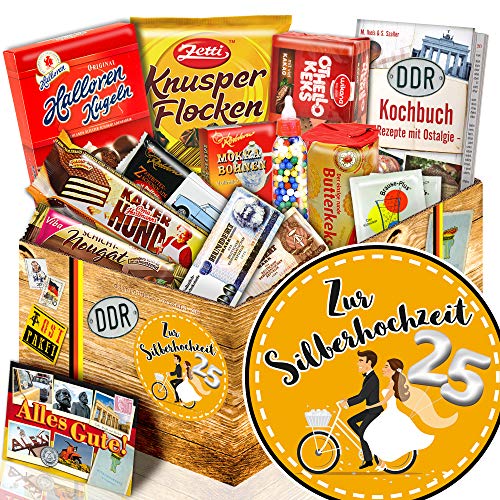 Zur Silberhochzeit + DDR Box Süßigkeiten + lustige Ideen zur Silberhochzeit von ostprodukte-versand