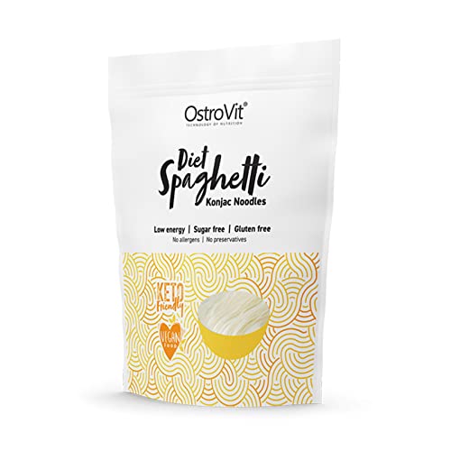 1x OstroVit Konjac Noodles | 250g Abtropfgewicht je Packung | Spaghetti Nudeln Shirataki Konjak Pasta | Vegan glutenfrei kalorienarm (1er Pack) von OstroVit