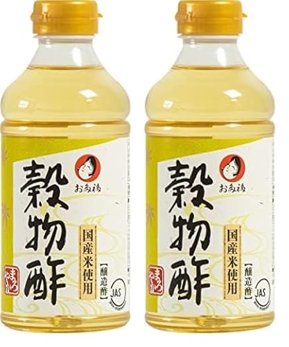 Otafuku Reis/Getreideessig für Sushi, mild und süß, ideal zum Würzen und Verfeinern diverser Gerichte, PET-Flasche (1 x 500 ml) (Packung mit 2) von Otafuku