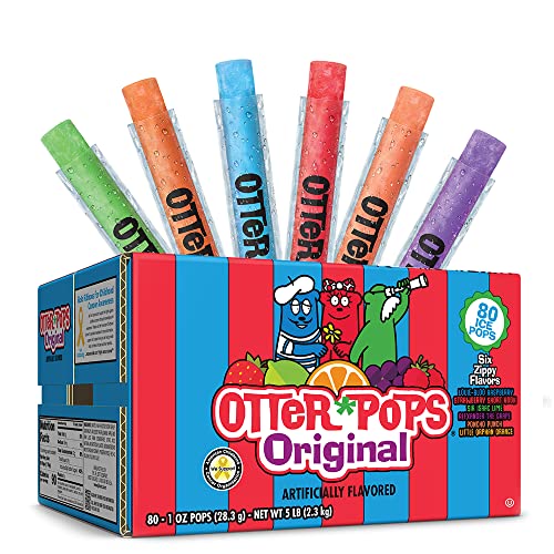 Otter Pops Gefrierschrank-Eisriegel, fettfreie Eis-Pops, Originalaromen (2,3-28 g Pops) von Otter Pops