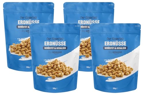 by Amazon Erdnüsse geröstet & gesalzen, 500g (1er-Pack) (Packung mit 4) von by Amazon