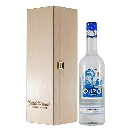 Ouzo Lyttos Anis Spezialität mit Geschenk-Holzkiste von Ouzo Lyttos