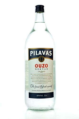 Ouzo Pilavas Nektar 40% 2000ml Flasche Traditions Anis Likör Schnaps aus Griechenland 2L von Ouzo Pilavas