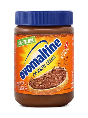 Ovomaltine Crunchy Cream Brotaufstrich - einzigartig knusprige Schoko-Creme ohne Palmöl - süßer Aufstrich mit knusprigen Ovomaltine Stückchen - hergestellt in der Schweiz (1 x 380g) von Ovomaltine