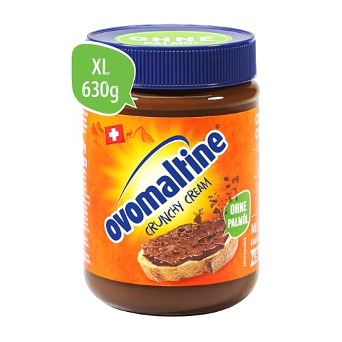 Ovomaltine Crunchy Cream XL Brotaufstrich - einzigartig knusprige Schoko-Creme ohne Palmöl - süßer Aufstrich mit knusprigen Ovomaltine Stückchen - hergestellt in der Schweiz (1 x 630g PET) von Ovomaltine