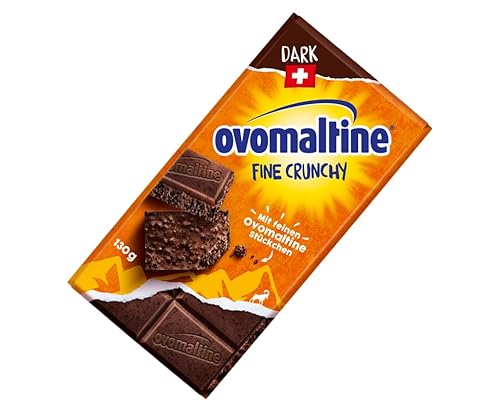 Ovomaltine Fine Crunchy Dark Schokolade 130g von Ovomaltine