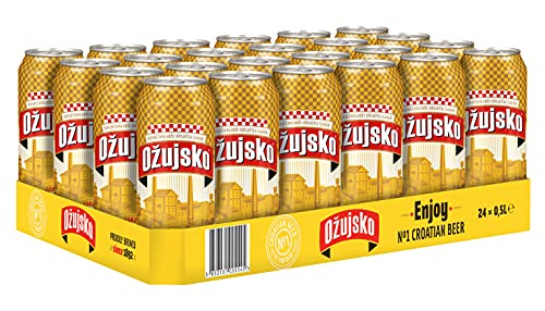 Ozujsko Lagerbier, 24er Dosentray, EINWEG (24 x 0,5l) von Ozujsko