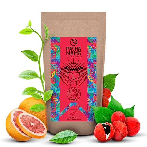 Guayusa Pachamama Energia 0,1 kg | Bio- Ilex Guayusa aus Ecuador 100 g | Stark anregend | Mit Guarana| Cousine des Mate Tees |Milder Geschmack | Alternative für Kaffee und Energydrinks von PACHAMAMA