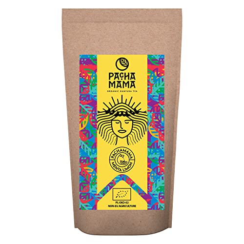 Guayusa Pachamama Menta Limón 0,25 kg | Bio- Ilex Guayusa aus Ecuador 250 g | Natürliches Koffein | Zitronen-Minze | Cousine des Mate Tees | Milder Geschmack | Alternative für Kaffee und Energydrinks von PACHAMAMA
