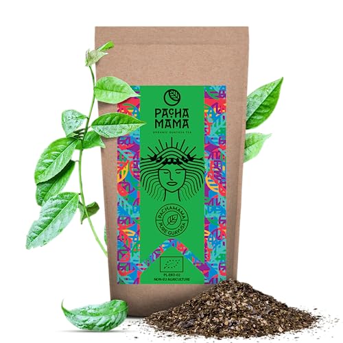 Guayusa Pachamama Pure 0,1 kg | Bio-Ilex Guayusa aus Ecuador 100 g | Kraft des natürlichen Koffeins | Ohne Zusatzstoffe | Cousine des Mate Tees | Milder Geschmack | Alternative für Kaffee von PACHAMAMA