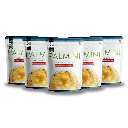 Palmini Low Carb Cheddar & Jalapeno Mashed | 8g of Net Carbs | 70 Calories Per Serving | Ready-to-Eat | (226g Pouch (Pack of 6)) von PALMINI