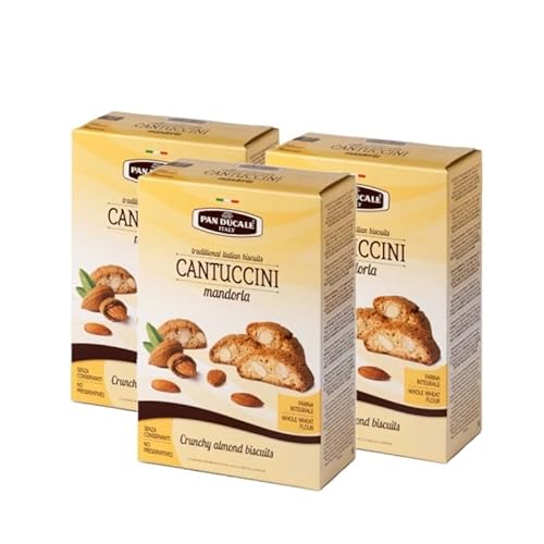 Pan Ducale - Cantuccini mit Mandeln - Traditionelle italienische Knusperkekse - 3 x 200 g von PAN DUCALE