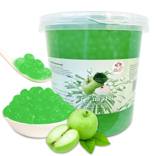 3KG Bubble Tea Perlen Apfel - Bubbletea Boba Perlen Set -Super Ideen zum selber machen und fantastische Boba Partys von PANDA MEISTER