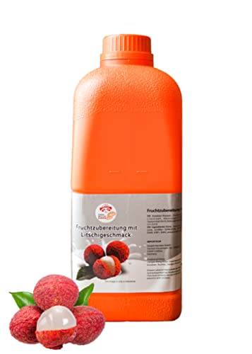 Fruchtsirup für Bubble Tee 2,5kg Litschi Konzentrat Sirup Bubble Tea Set Lassi, Smoothie, Slush Getränkesirup - 100 % Vegan Glutenfrei Alkoholfrei von PANDA MEISTER