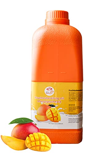 Fruchtsirup für Bubble Tee 2,5kg Mango Konzentrat Sirup Bubble Tea Set Lassi, Smoothie, Slush Getränkesirup - 100 % Vegan Glutenfrei Alkoholfrei von PANDA MEISTER