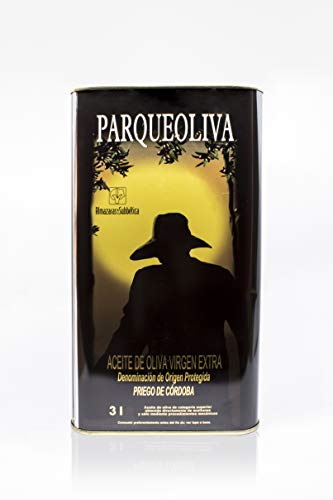 PARQUEOLIVA - Natives Olivenöl Extra (Sorten Hojiblanca und Picudo) - Packung mit 4 Dosen à 3 Liter von PARQUEOLIVA