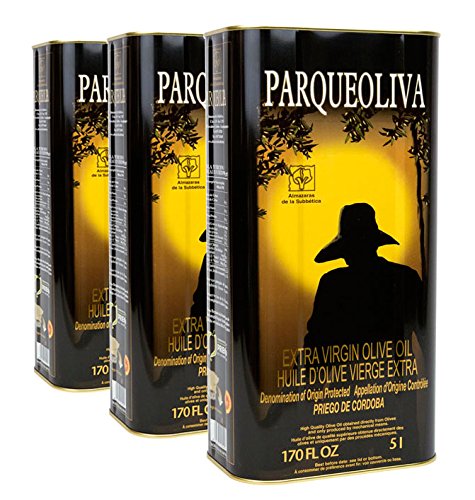 PARQUEOLIVA - Spanisches Natives Olivenöl Extra (Sorten Hojiblanca und Picudo) - Dose 5 Liter (Pack 3 x 5 Liter) von PARQUEOLIVA