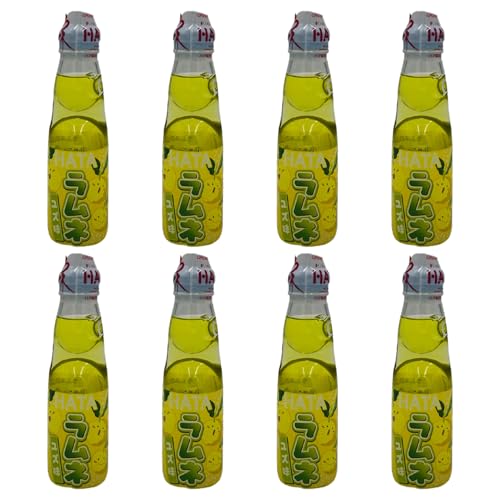 Ramune | HATA KOSEN Ramune Zitrone Yuzu (8x200ml) | Aromatisiertes, kohlensäurehaltiges Getränk von PARTHIAN-GROUP