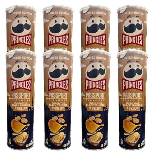 PARTHIAN-GROUP Pringles French Style Black Truffle & Butter Flavour | 8x165g | Special Edition von PARTHIAN-GROUP