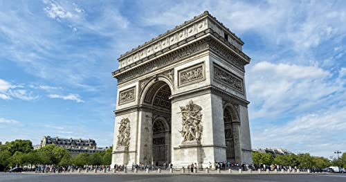 Kuchendekoration mit Thema Stadt und Weltland (Paris - Triumphbogen) von PARTYLANDIA