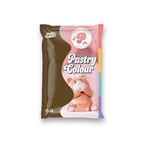 PASTRY COLOURS, Fondant Braun, Tortendeko, Verformbare und Leicht zu handhabende Zuckerpaste, Ideal für Kuchen und Deko, SugarPastry, 250 Gr von PASTRY COLOURS