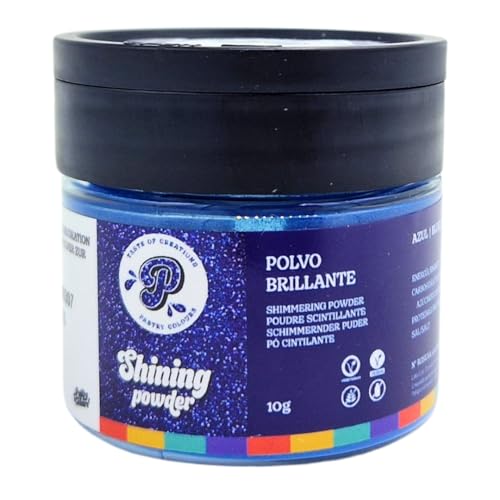 PASTRY COLOURS - Shining Powder Colouring - Glänzendes Pulver - Glamouröses Backen - Perfektes glänzendes Finish - 10 Gr (Blau) von PASTRY COLOURS