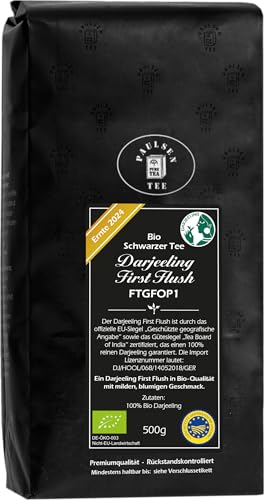 Bio Darjeeling First Flush FTGFOP1, Ernte 2024, Paulsen Tee, Schwarzer Tee, rückstandskontrolliert (100, Gramm) von PAULSEN TEE PURE TEA