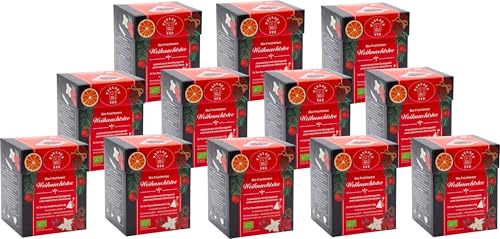 Bio Weihnachtstee im Pyramidenbeutel einzeln kuvertiert á 3g, Paulsen Tee, Früchtetee, rückstandskontrolliert & zertifiziert (12) von PAULSEN TEE PURE TEA