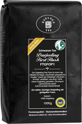 Darjeeling First Flush FTGFOP1, Ernte 2024, 100g, Paulsen Tee, Schwarzer Tee, rückstandskontrolliert von PAULSEN TEE PURE TEA