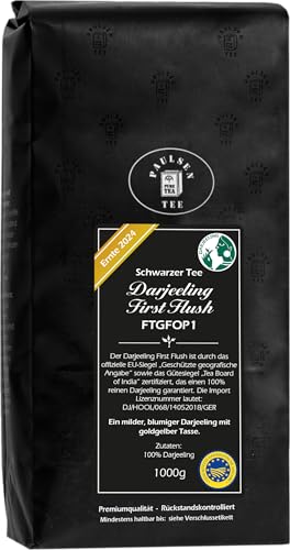 Darjeeling First Flush FTGFOP1, Ernte 2024, 500g, Paulsen Tee, Schwarzer Tee, rückstandskontrolliert (500, Gramm) von PAULSEN TEE PURE TEA