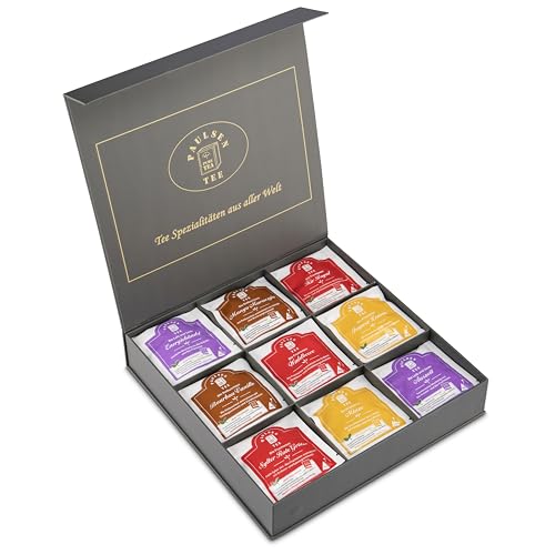 Exklusive Bio-Tee Geschenkbox mit Früchte-, Kräuter -,& Rotbuschtees 45 Pyramiden, einzeln kuvertiert von PAULSEN TEE PURE TEA