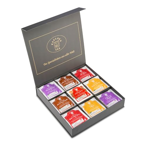 Exklusive Bio-Tee Geschenkbox mit Früchte-, Kräuter -,& Rotbuschtees 45 Pyramiden, einzeln kuvertiert von PAULSEN TEE PURE TEA