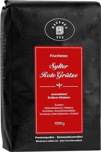 Sylter Rote Grütze 1000g (37,95 Euro/kg) Paulsen Tee Früchtetee rückstandskontrolliert von PAULSEN TEE PURE TEA