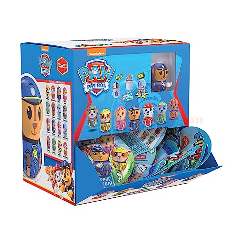 FLIPPERZ PAW PATROL, Flip-Figuren im Paw Patrol-Design mit Gelee-Bonbons zum Spielen und Sammeln, 10g (Packung mit 6) von PAW PATROL