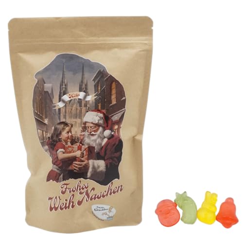 Bescherung Motivbeutel | Gefüllt mit 450g Fruchtgummi Weihnachtsmischung von PE ÄM